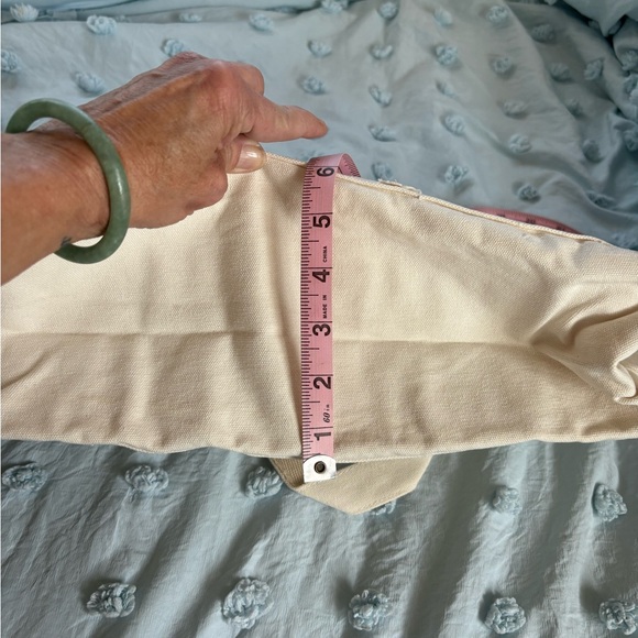 Free People SOLD OUT Kiss My Patch Cream Canvas Tote with Colorful Patches - Picture 11 of 12